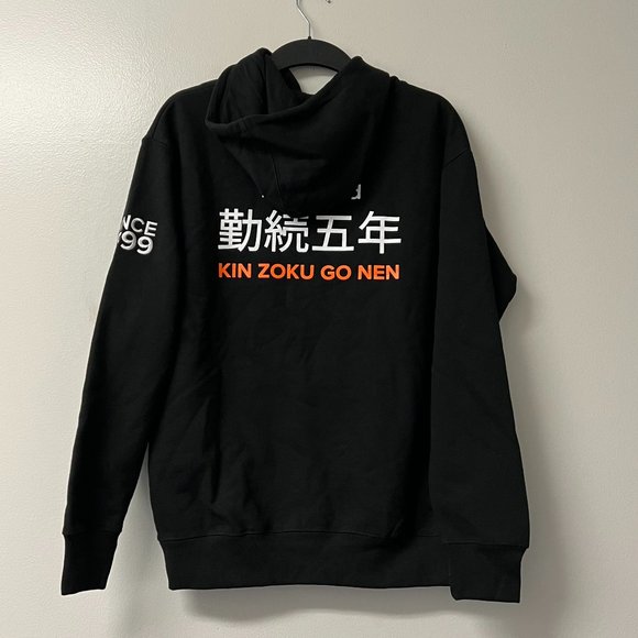 Roland White Logo ( Kin Zoku Go Nen /Since 1999 ) Pullover Hoodie Black  NWT - Picture 3 of 7
